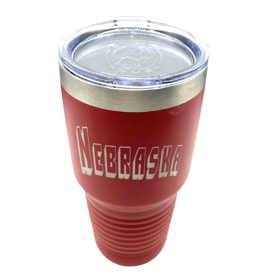 Stainless Nebraska Engraved Steel Tumbler | 30 oz | Multiple Colors | RCK Creations & More