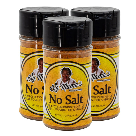 Big Mama's No Salt Seasoning | Pack of 3 | 3.25 oz | Big Mama's Kitchen & Catering