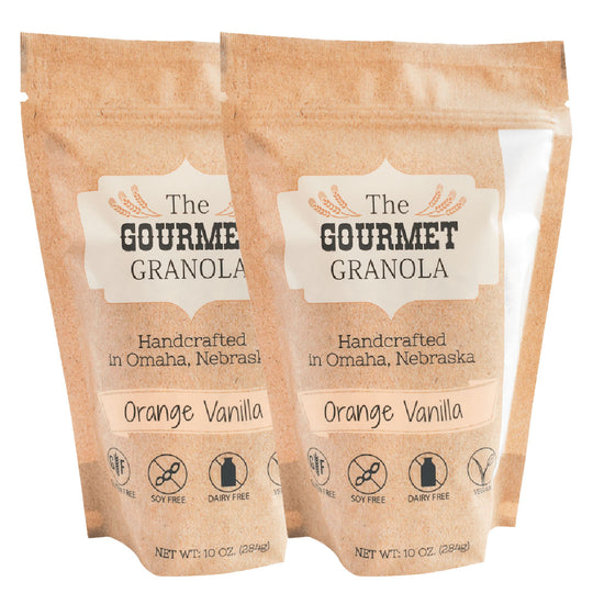 Orange Vanilla Granola | 10 oz | Pack of 2 | Gluten, Dairy, & Soy Free | The Gourmet Granola
