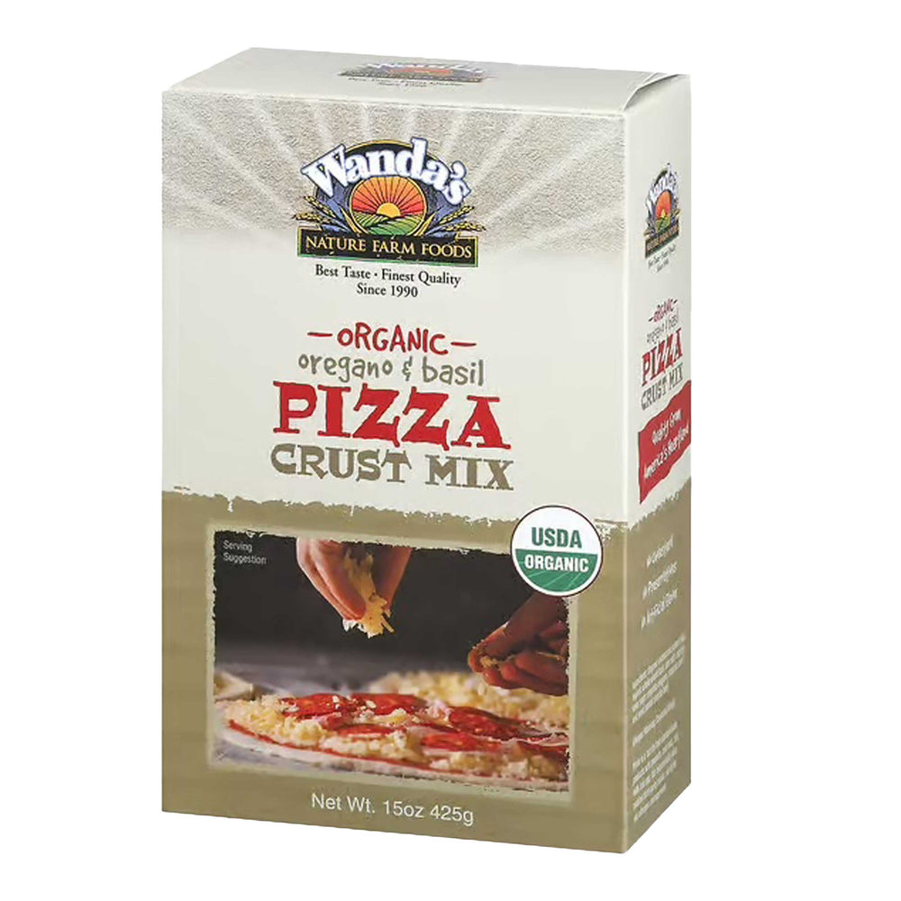 Wanda's Organic Oregano & Basil Pizza Crust Mix | Pack of 2 | 15 oz | Heartland Gourmet | 1376