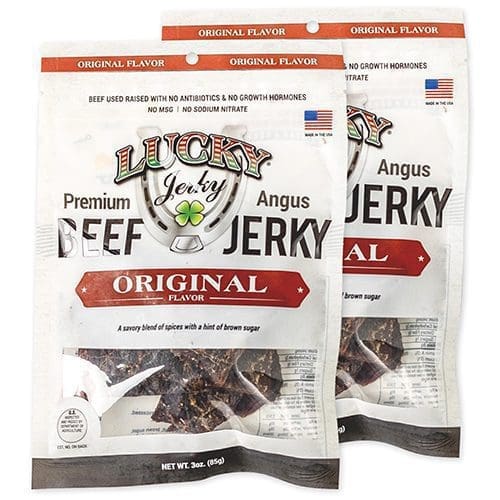 Original Beef Jerky | 3 oz. Bag | Savory Medley Of Beef, Smoke, & Seasoning | Single Source Cattle | High Protein Grab-And-Go Snack | Expertly Cut, Trimmed, & Seasoned | Nebraska Jerky | 2 Pack | Shipping Included