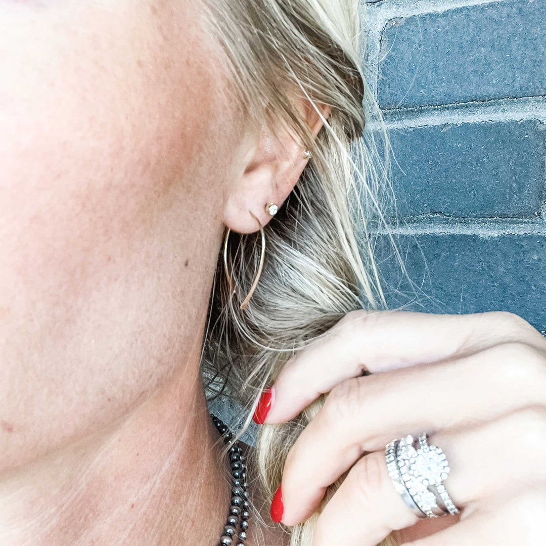 Mae Teardrop No Slip Threader Earring | Multiple Colors | Lux by Leslie