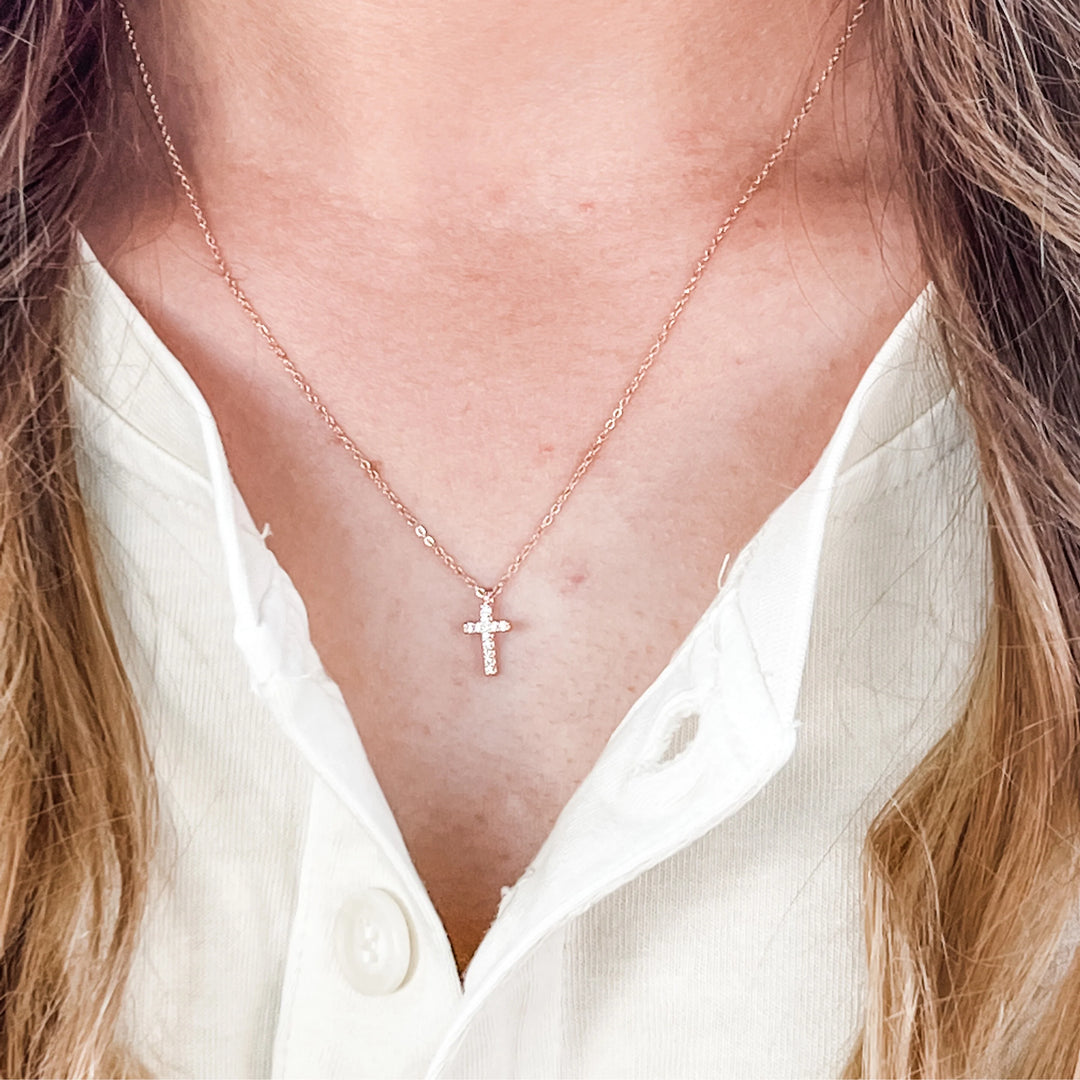 Person Wearing Cubic Zirconia Necklace