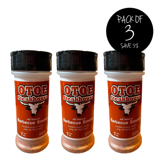 Otoe Steakhouse BBQ Seasoning | Pack of 3 | 5 oz. | All Natural Seasoning | Pairs Great With Pork, Chicken, Jerky, Ribs, Beef, and More! | Try in Dips and Marinades | Taste of Nebraska | Packed with Hickory Smoke Flavor | Made with Simple Ingredients