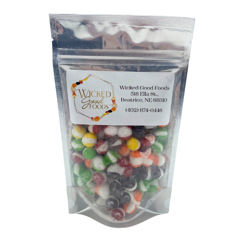 Freeze Dried Candy | Frittles | Sour Or Original | Rainbow Bites | 3 oz. Bag | Airy Inside, Crisp Outside Shell | 2 Pack | Shipping Included