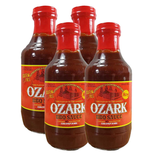 Ozark Hot BBQ Sauce | Pack of 4 | 19 oz | Brenmar