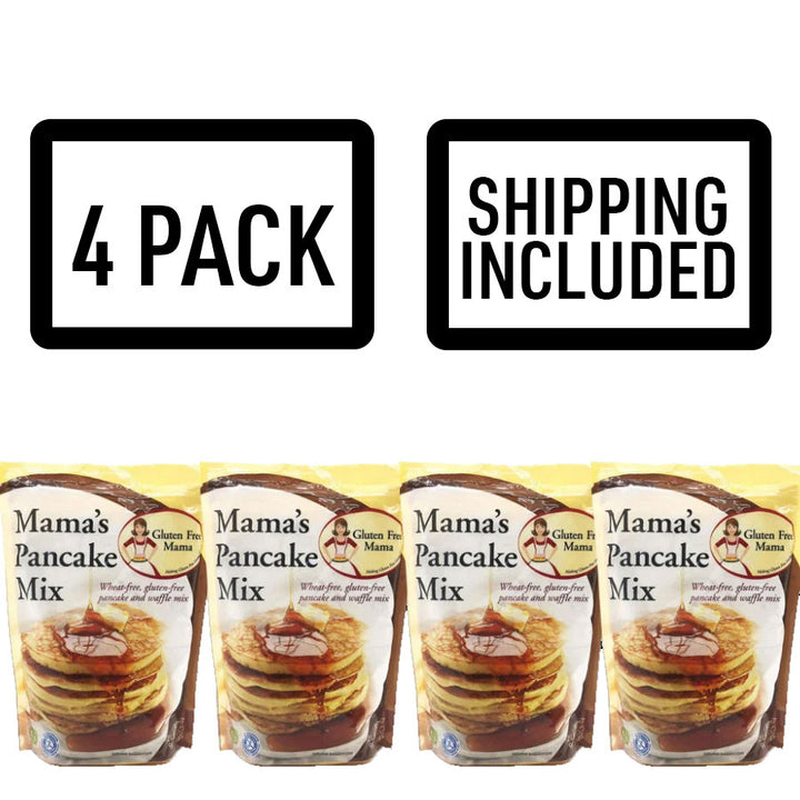 Gluten Free Pancake and Waffle Mix | 2lb. Bag | Gluten Free Mama's | Authentic Tasting Pancakes | Easy to Follow Recipe | Add Fruit or Spices  | Perfect Breakfast Food | Nebraska Recipe | 4 Pack | Shipping Included