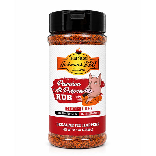 Premium All Purpose Keto Friendly BBQ Rub 11 oz | Gluten Free | Fat Boy Hickman's BBQ