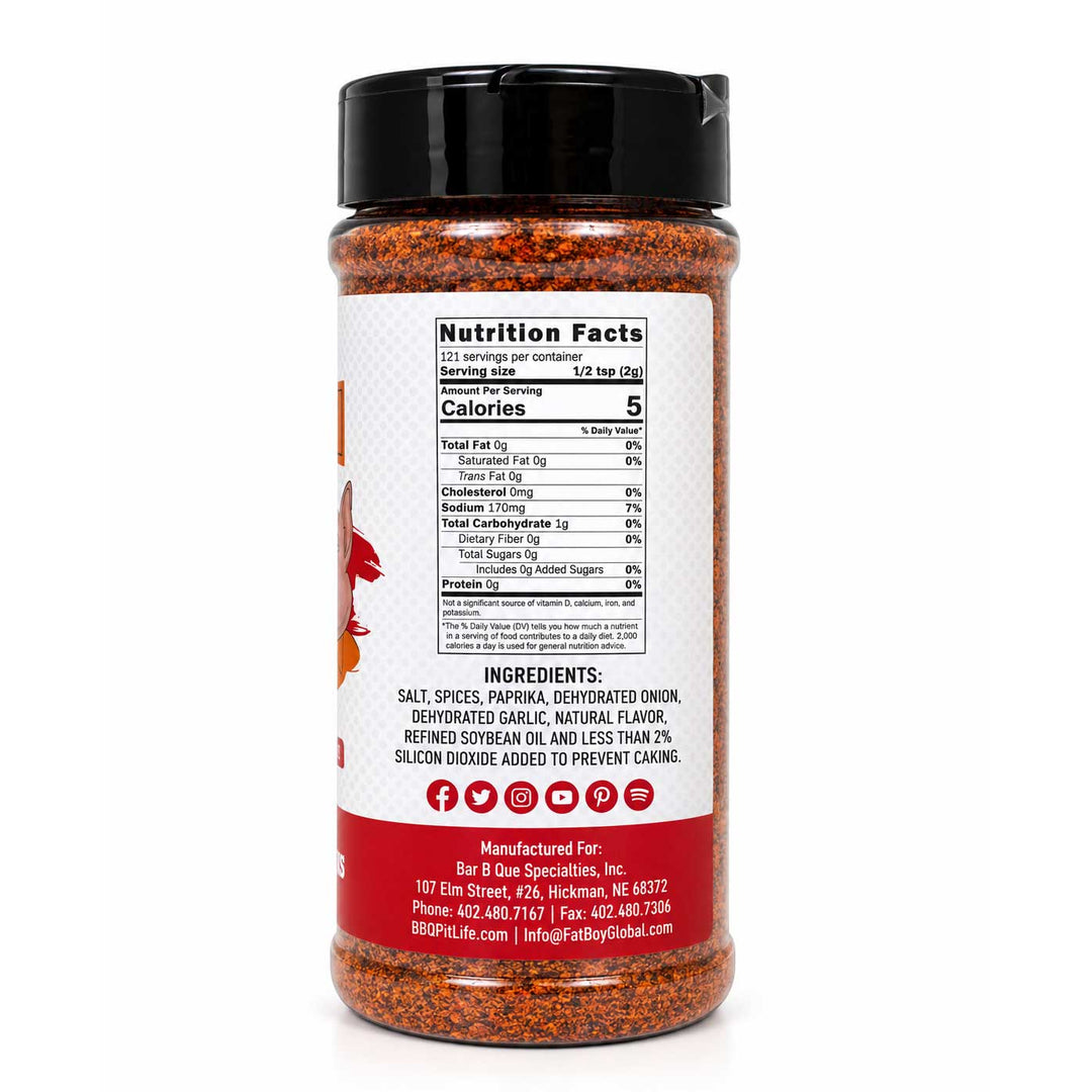 Premium All Purpose Keto Friendly BBQ Rub 11 oz | Gluten Free | Fat Boy Hickman's BBQ