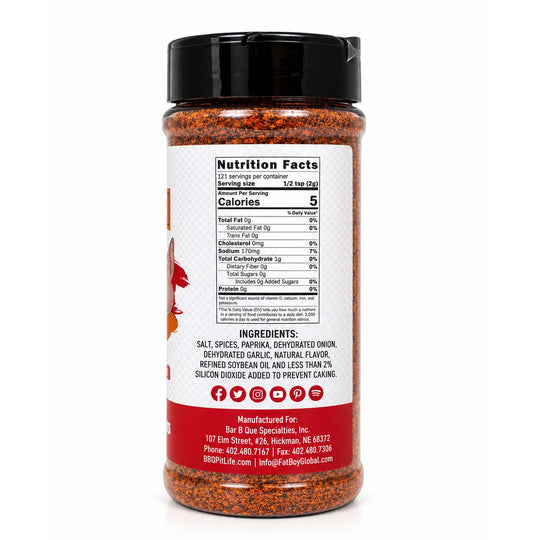 Premium All Purpose Keto Friendly BBQ Rub 11 oz | Gluten Free | Fat Boy Hickman's BBQ
