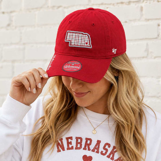 Nebraska State Patch Women's Adjustable Hat
