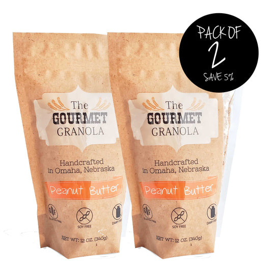 Peanut Butter Granola | 12 oz. Bag | 2 Pack | Bits Of Peanut Butter Goodness | Gluten, Soy, & Dairy Free | Healthy