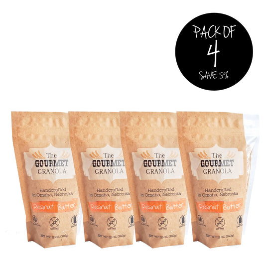 Peanut Butter Granola | 12 oz. Bag | 4 Pack | Bits Of Peanut Butter Goodness | Gluten, Soy, & Dairy Free | Healthy