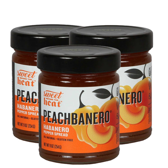 Peachbanero Pepper Spread | Pack of 3 | 9 oz | Gluten Free | Chili Dawg's Foods of Fire