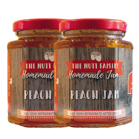 Peach Jam | Pack of 2 | 9 oz | Nutt Family Jams & Jellies