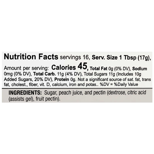 Nutrition facts label for a product with detailed information on calories, ingredients, and nutritional content.