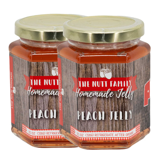 Peach Jelly | Pack of 2 | 11.5 oz | Nutt Family Jams & Jellies