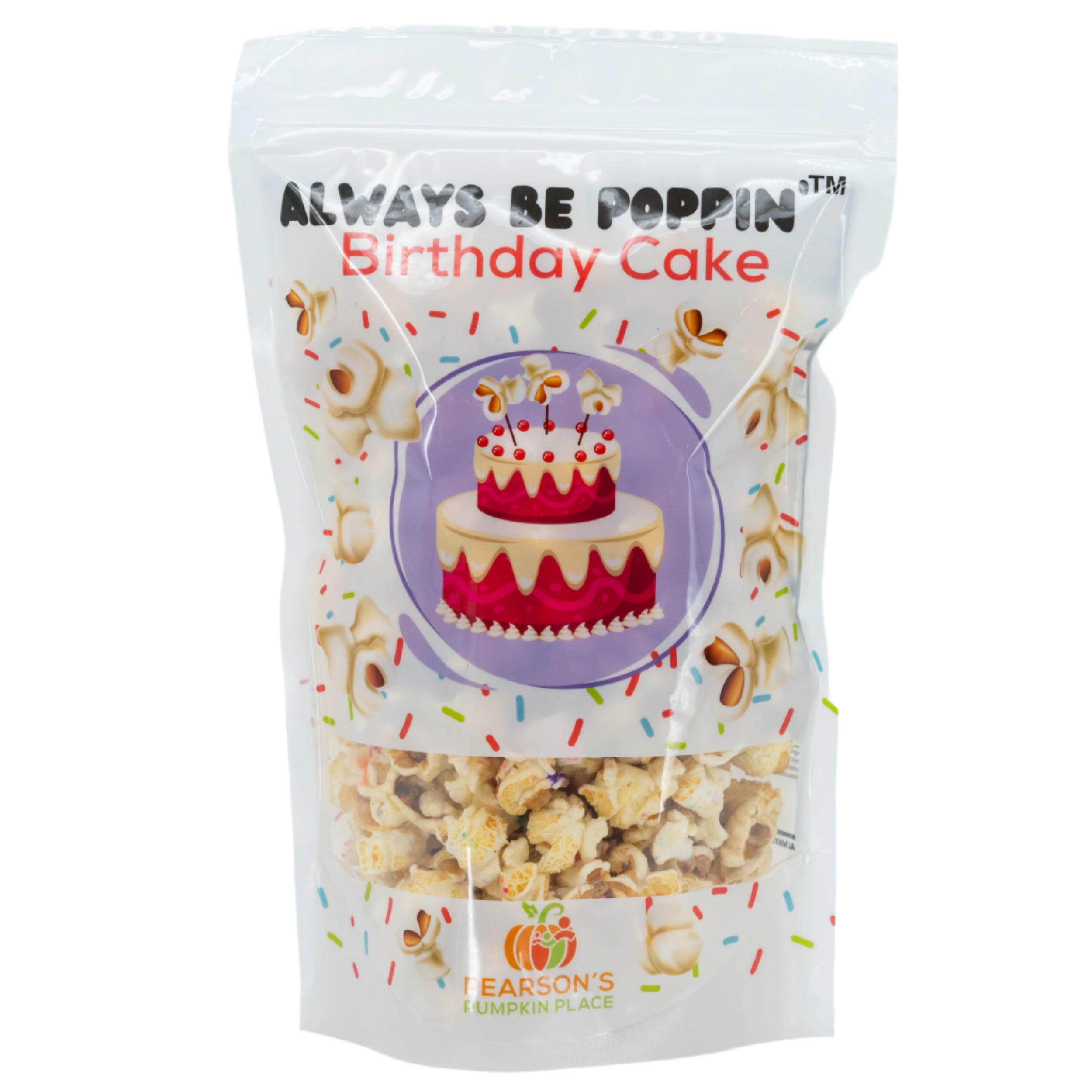 Pearson's Pumpkin Place Birthday Cake Popcorn