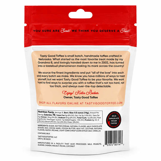 Tasty Good Milk Chocolate Pecan Toffee