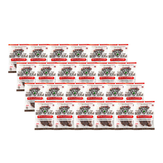 Red Pepper Beef Jerky | Pack of 24 | 1.5 oz | Nebraska Star Beef