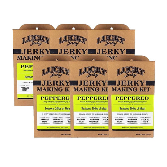 Black Pepper Jerky Making Kit | Pack of 6 | 12 oz | Nebraska Star Beef