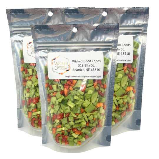 Freeze Dried Fresh Bell Pepper Medley | Pack of 3 | 1.5 oz | Wicked Good Foods