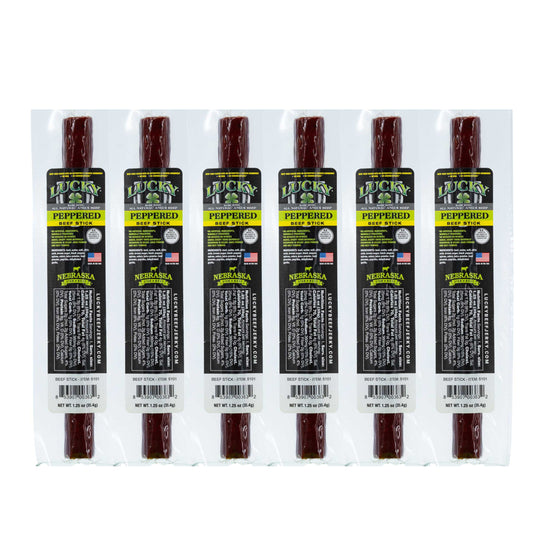 Black Pepper Beef Stick | Pack of 6 | 1.25 oz | Nebraska Star Beef