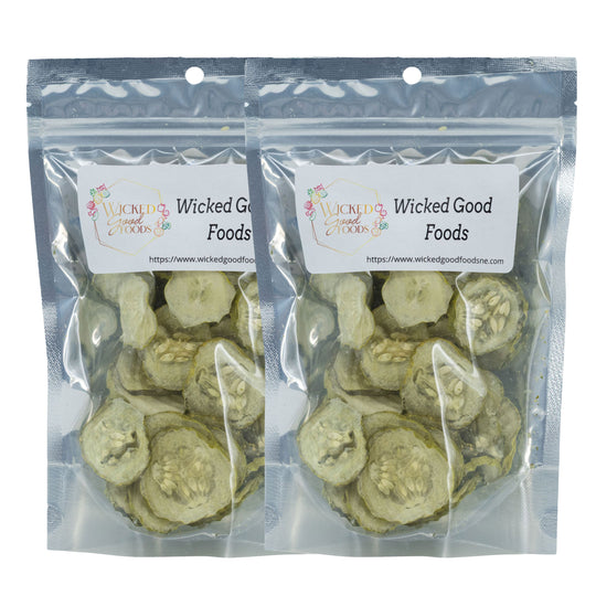 Freeze Dried Pickles | Pack of 2 | .35 oz | Wicked Good Foods