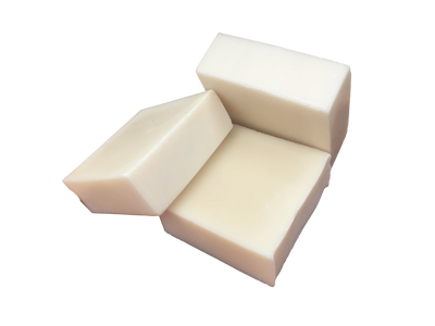 3 Unscented 4.5 oz soap bars on white background.