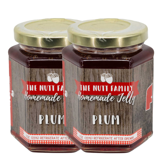 Plum Jelly | Pack of 2 | 9 oz | Nutt Family Jams & Jellies
