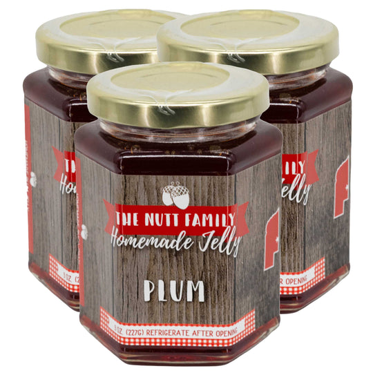 Plum Jelly | Pack of 3 | 9 oz | Nutt Family Jams & Jellies