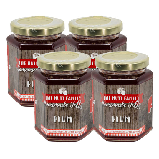 Plum Jelly | Pack of 4 | 9 oz | Nutt Family Jams & Jellies