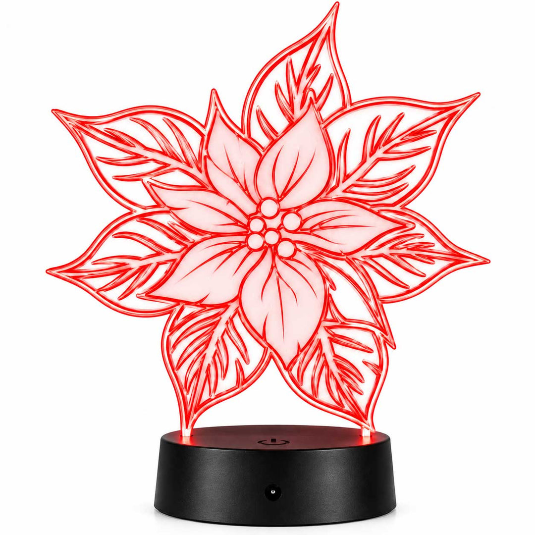 Pointsettia LED Plaque