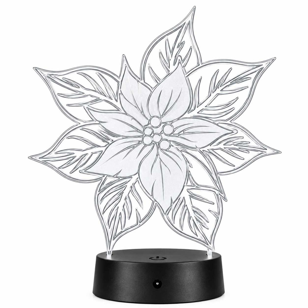 Pointsettia LED Plaque