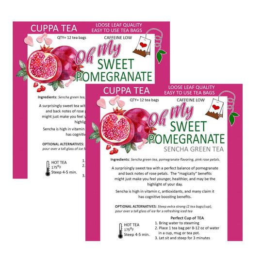 Sweet Pomegranate  Sencha Green Tea | Pack of 2 | Tea n More