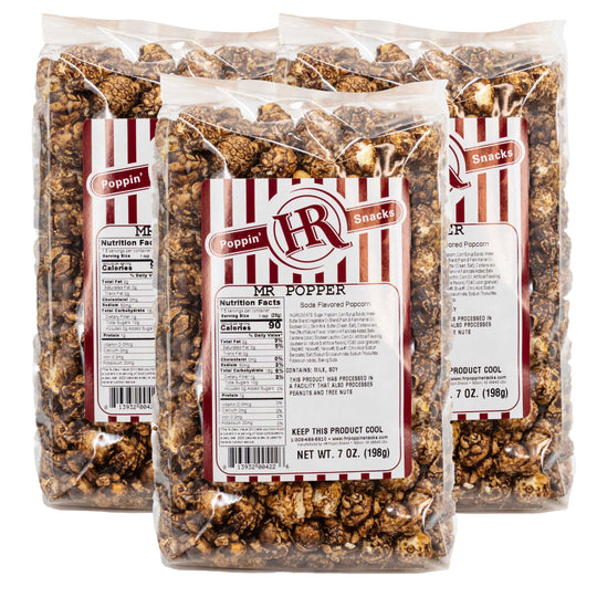 Mr. Popper Popcorn | Pack of 3 | 7 oz | HR Poppin' Snacks