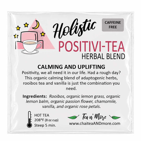 Positivi-Tea | Single Serving | Caffeine Free | Tea N' More