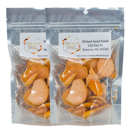 Freeze Dried Sweet Potato Chips | Pack of 2 | 2 oz | Wicked Good Foods