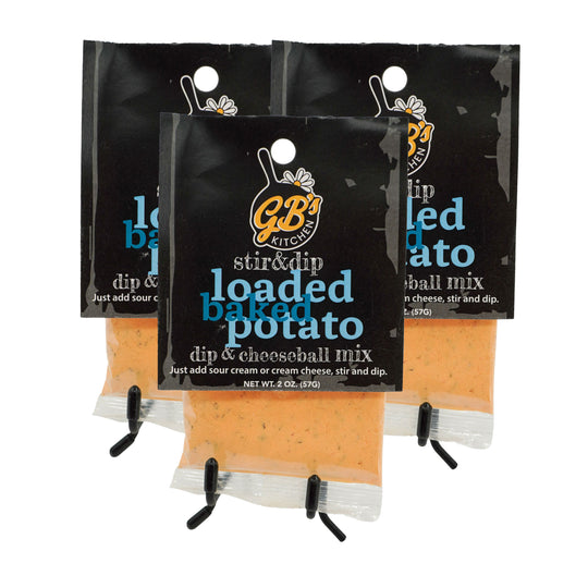 Loaded Baked Potato Dip & Cheeseball Mix | Pack of 3 | 2 oz | GB's Kitchen