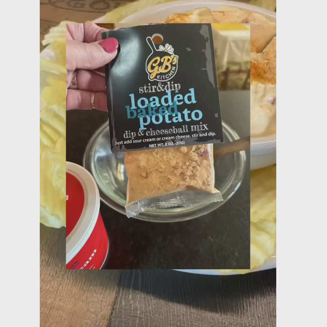 Loaded Baked Potato Dip & Cheeseball Mix | 2 oz | GB's Kitchen