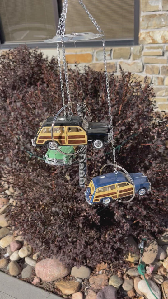 Video of Scale 1949 Ford Woody Wind Chime chiming in the wind.