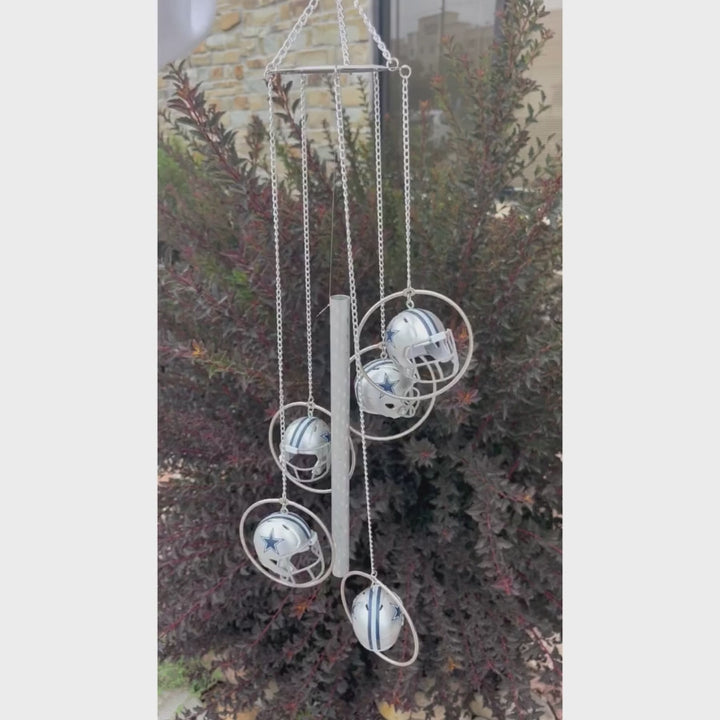 Video of Dallas Cowboys Wind Chime Chiming in The Wind 