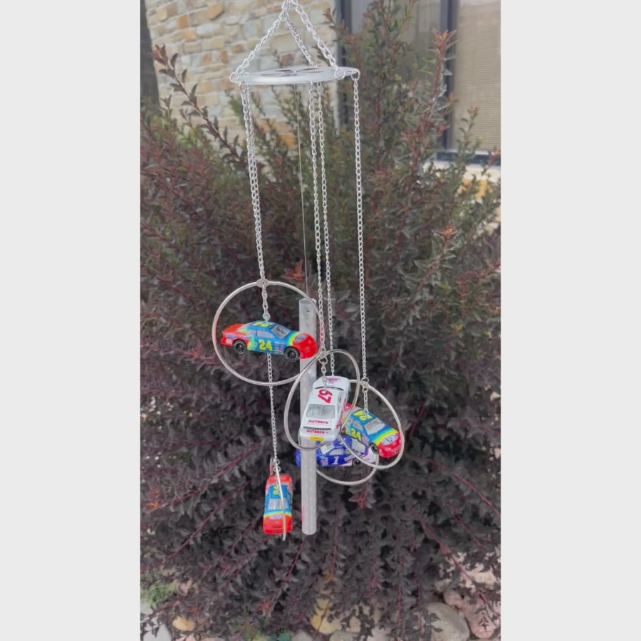 Video of the Jeff Gordon Wind Chime chiming in the wind outside