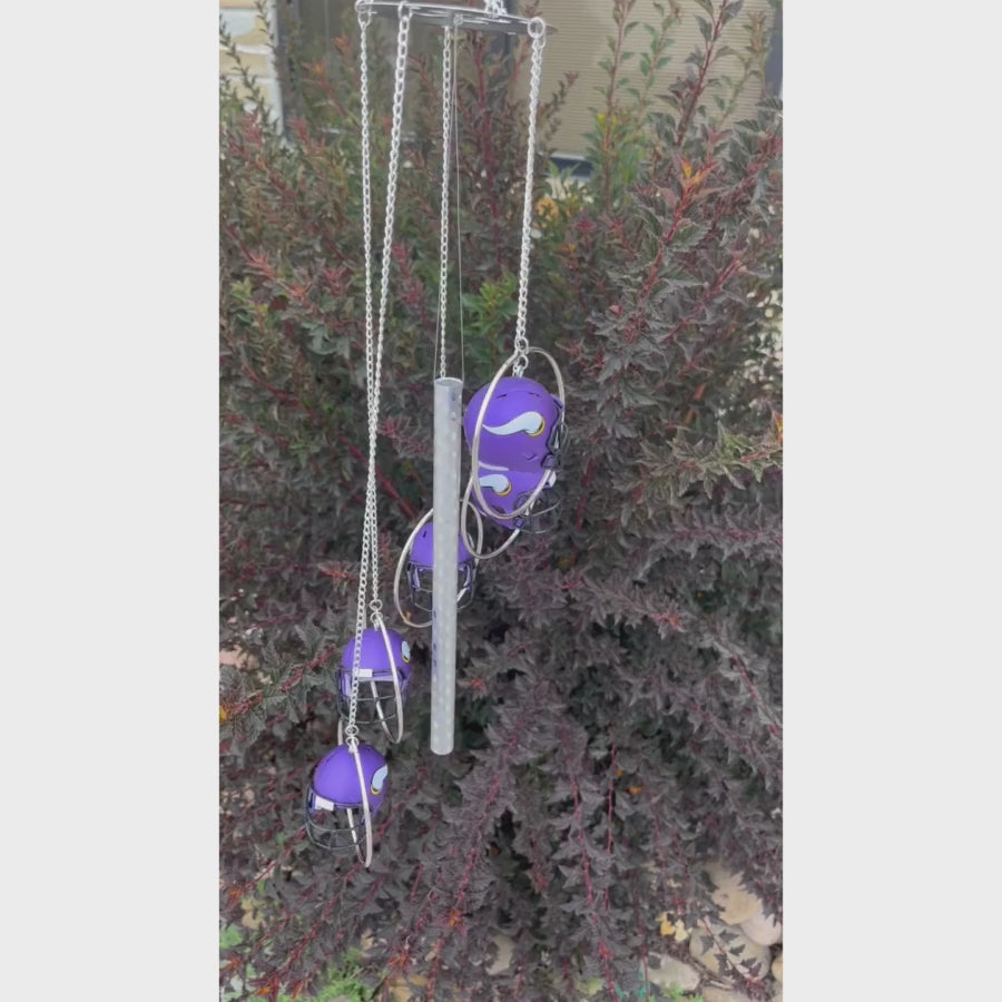 Video of the Minnesota Vikings Wind Chime chiming in the wind outside