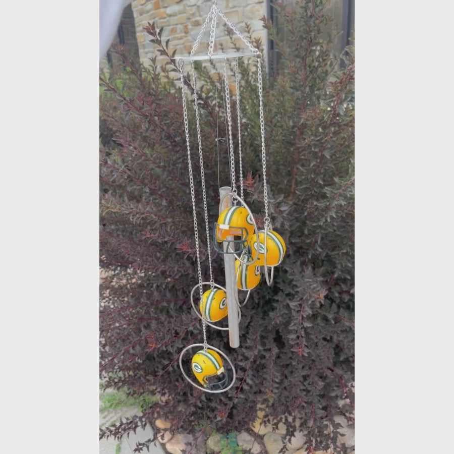 Video Of The Green Bay Packers Wind Chime Chiming In The Wind Outside