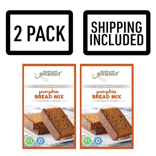 Gluten Free Pumpkin Bread Mix | Pack of 2 | Shipping Included | Pumpkin Spice | Wheat Free | Certified Gluten Free Facility | Fall Snack | 2028