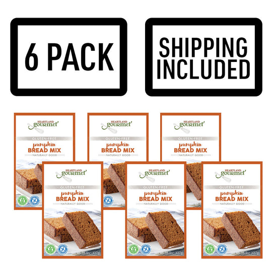 Gluten Free Pumpkin Bread Mix | Pack of 6 | Shipping Included | Pumpkin Spice | Wheat Free | Certified Gluten Free Facility | Fall Snack | 2028