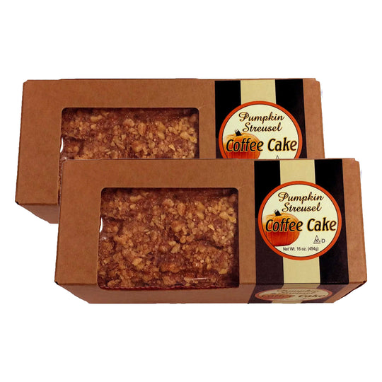 SALE | Pumpkin Streusel Coffee Cake | Pack of 2 | 16 oz | Beatrice Bakery