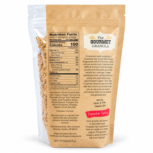 Pumpkin Spice Granola | 12 oz | Gluten, Dairy, & Soy Free | The Gourmet Granola