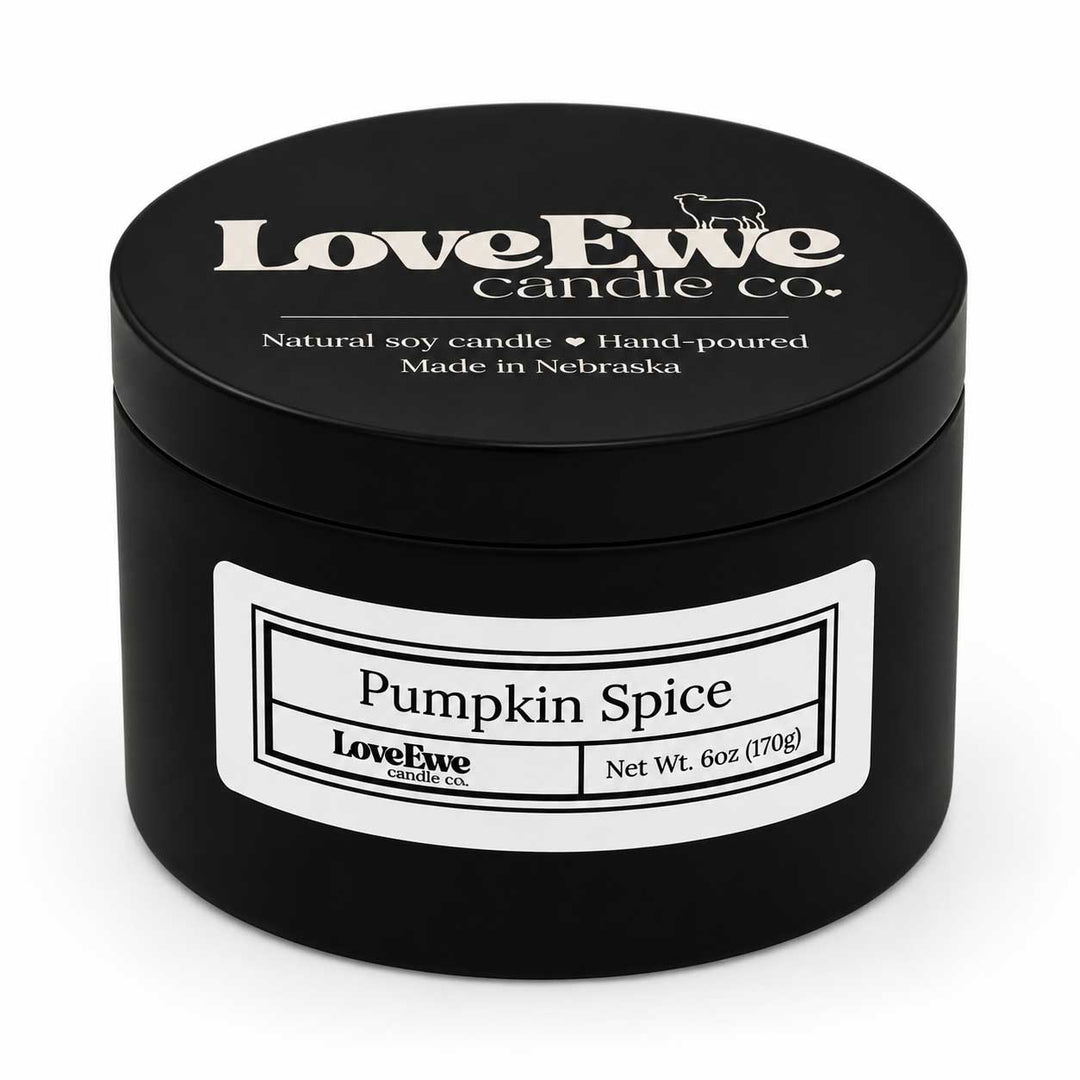 Pumpkin Spice Scented Candle | 6 oz | Love Ewe Candle Company